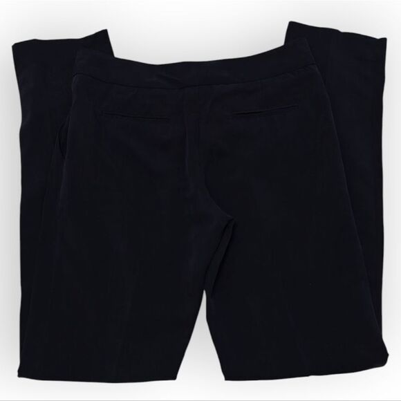 Anthropologie Daughters Of Liberation Cupro Blend Blue Straight Leg Pants Sz 4 - Picture 9 of 11